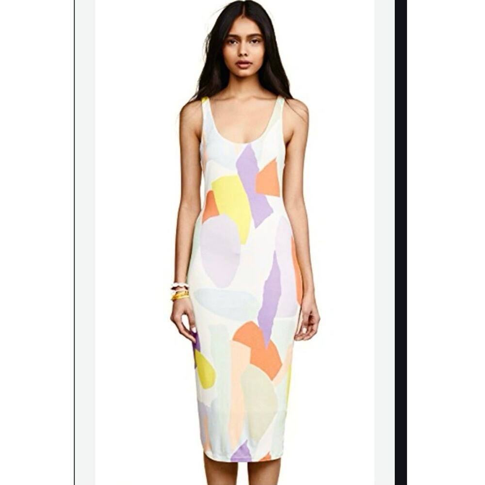 Alice + Olivia tank dress size 6 James Printed Midi bodycon